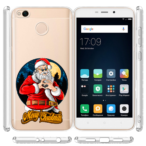 Чехол BoxFace Xiaomi Redmi 4x Cool Santa and heart