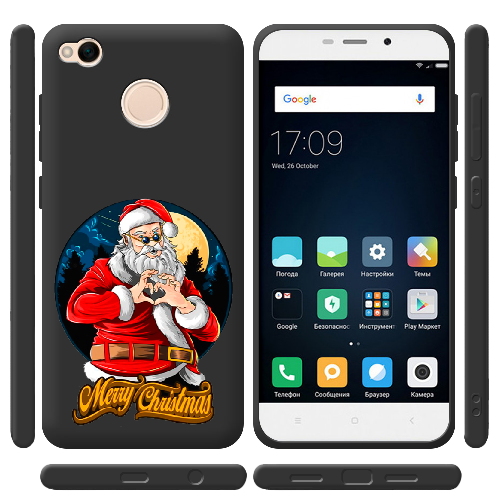 Чехол BoxFace Xiaomi Redmi 4x Cool Santa and heart