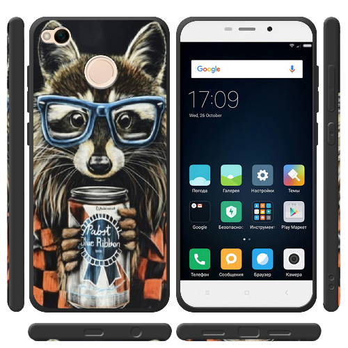 Чехол BoxFace Xiaomi Redmi 4x Енот с банкой