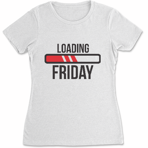 Женская футболка Loading Friday