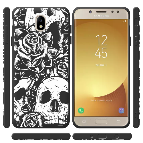 Чехол BoxFace Samsung J730 Galaxy J7 2017 Skull and Roses