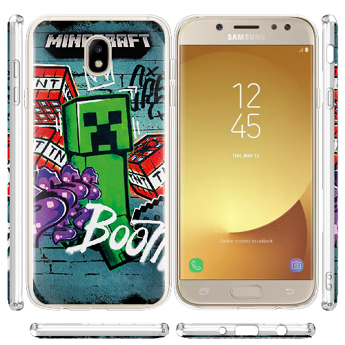 Чехол BoxFace Samsung J730 Galaxy J7 2017 Minecraft Graffiti