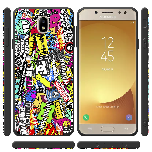 Чехол BoxFace Samsung J730 Galaxy J7 2017 Multicolored Inscriptions