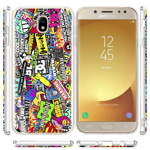Чехол BoxFace Samsung J730 Galaxy J7 2017 Multicolored Inscriptions