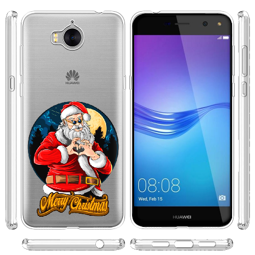 Чехол BoxFace Huawei Y5 2017 Cool Santa and heart