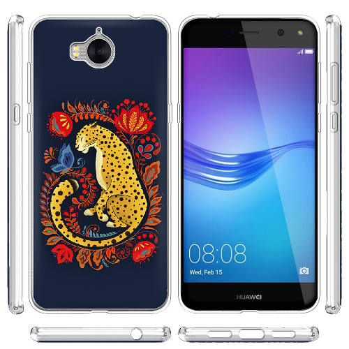 Чехол BoxFace Huawei Y5 2017 Petrykivka Leopard