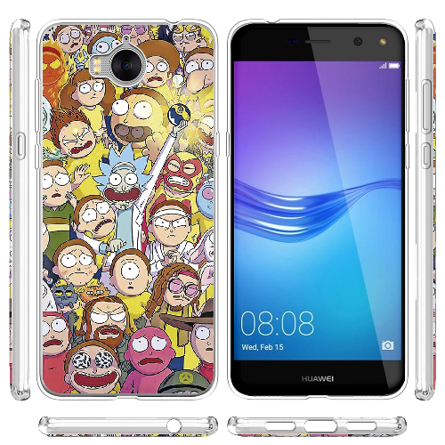 Чехол BoxFace Huawei Y5 2017 Rick and Morty все герои