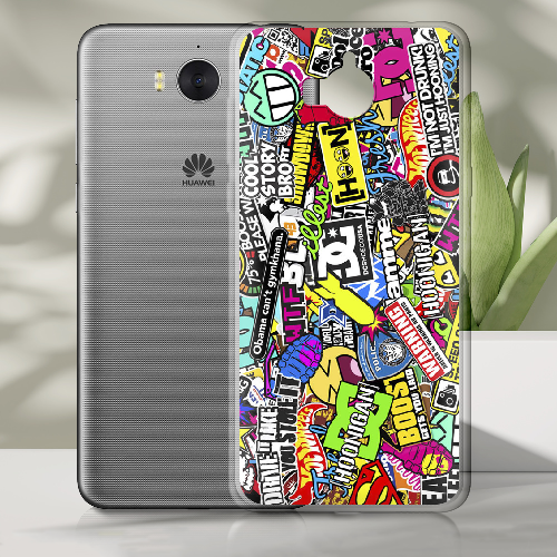 Чехол BoxFace Huawei Y5 2017 Multicolored Inscriptions