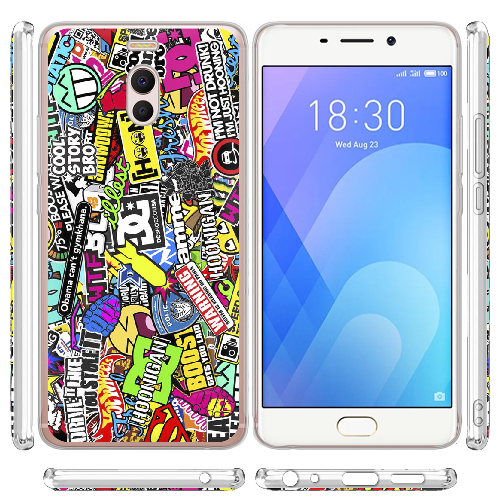 Чехол Boxface Meizu M6 Note Multicolored Inscriptions