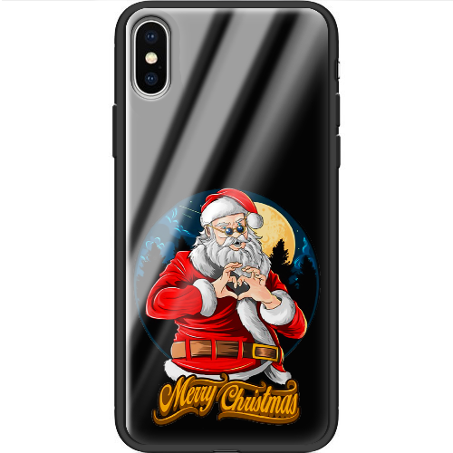 Чехол BoxFace iPhone X Cool Santa and heart