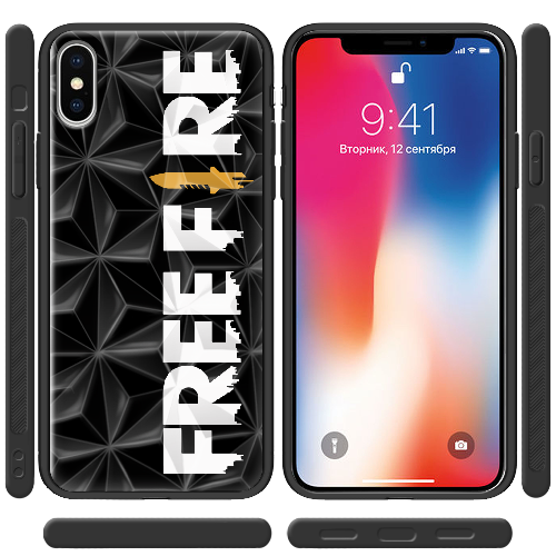 Чехол BoxFace iPhone X Белый Free Fire