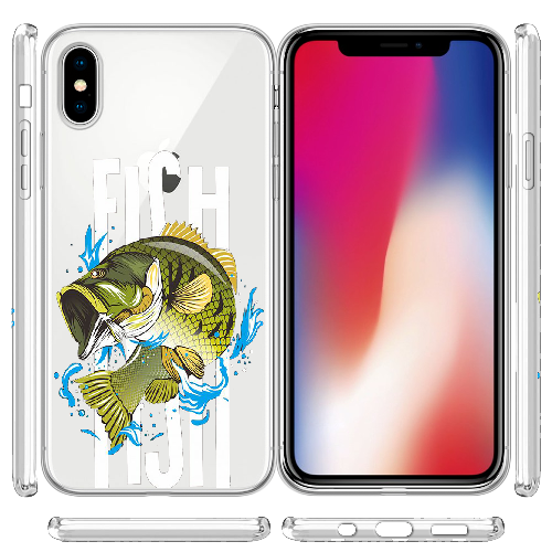 Чехол BoxFace iPhone X Bass fish