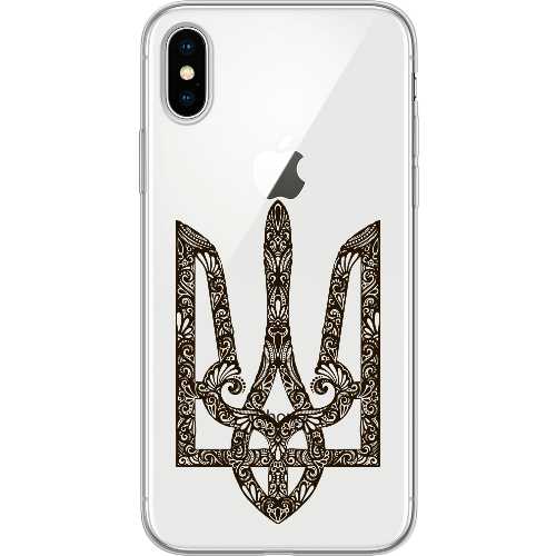 Чехол BoxFace iPhone X Ukrainian Black Trident