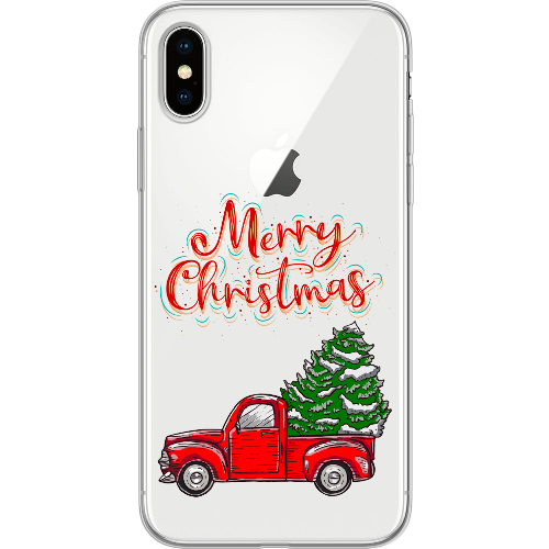 Чехол BoxFace iPhone X Holiday Car Merry Christmas