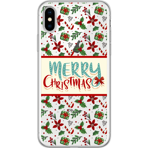 Чехол BoxFace iPhone X Vintage Christmas Congratulation