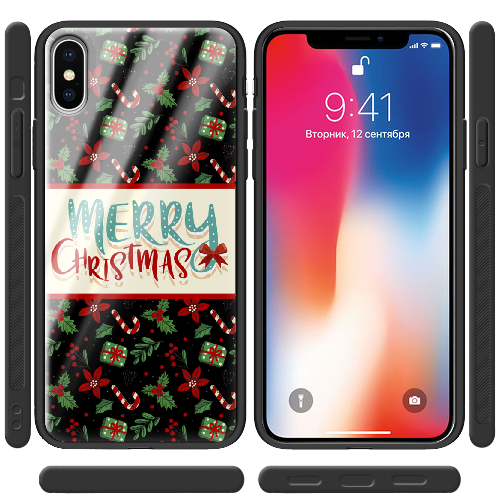 Чехол BoxFace iPhone X Vintage Christmas Congratulation