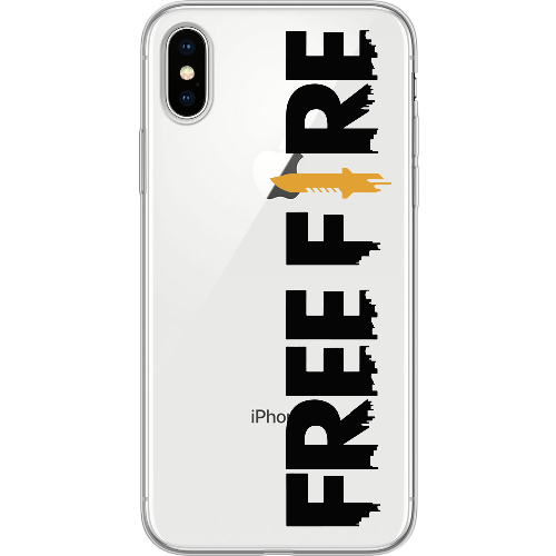 Чехол BoxFace iPhone X Черный Free Fire