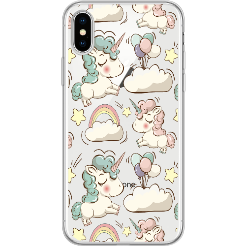 Чехол BoxFace iPhone X Unicorns