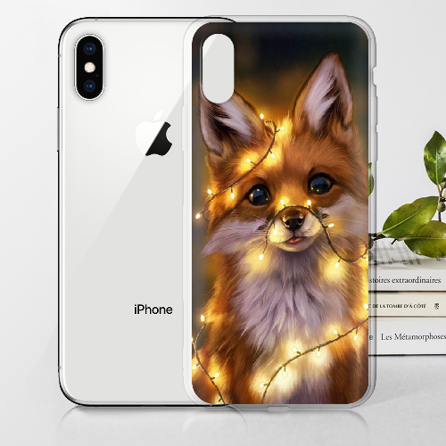 Чехол BoxFace iPhone X Рождественская лиса