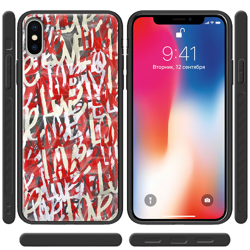 Чехол BoxFace iPhone X Love Graffiti