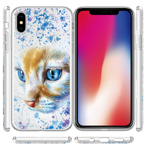 Чехол BoxFace iPhone X Голубоглазый Кот