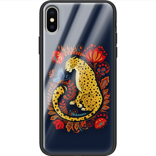 Чехол BoxFace iPhone X Petrykivka Leopard