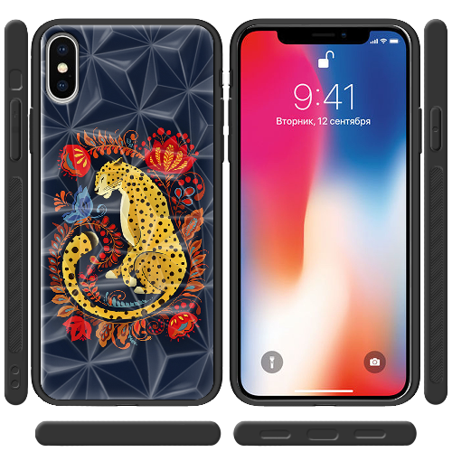 Чехол BoxFace iPhone X Petrykivka Leopard