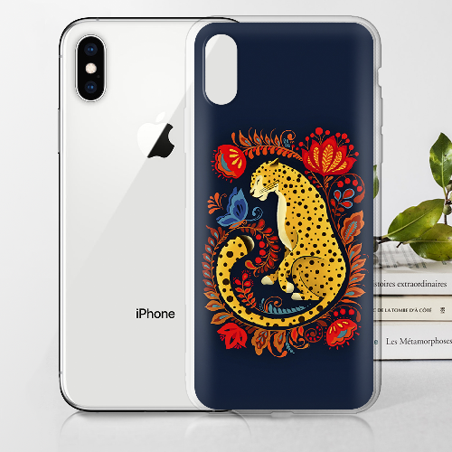 Чехол BoxFace iPhone X Petrykivka Leopard