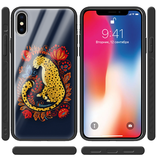 Чехол BoxFace iPhone X Petrykivka Leopard