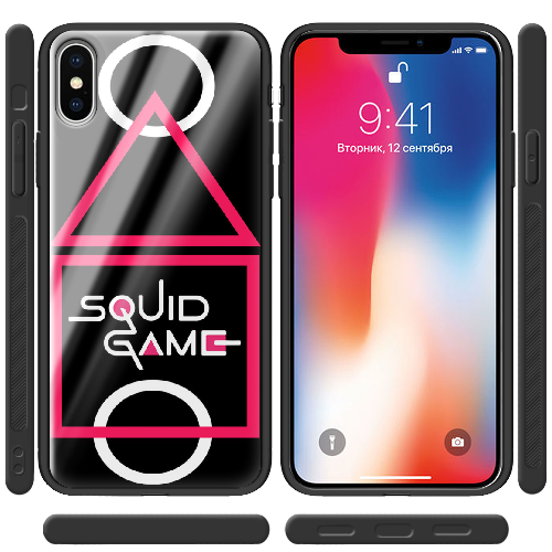 Чехол BoxFace iPhone X siquid game поле для игры в кальмара