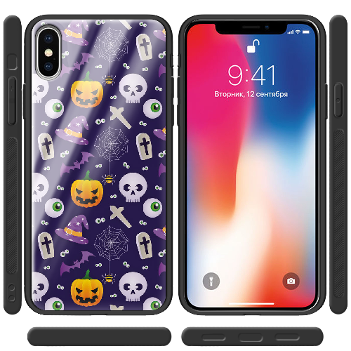 Чехол BoxFace iPhone X Halloween Purple Mood