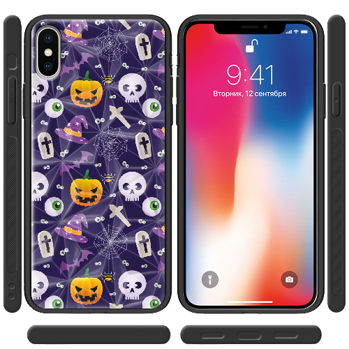 Чехол BoxFace iPhone X Halloween Purple Mood