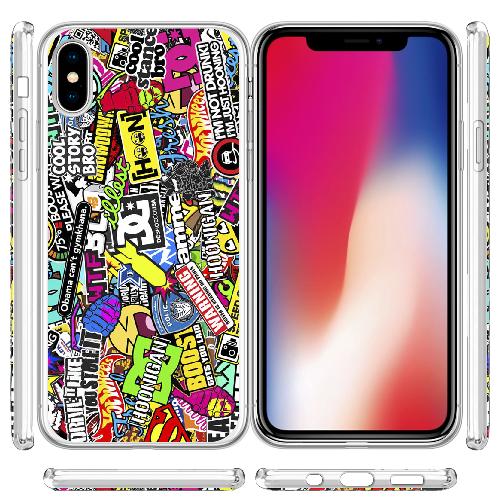 Чехол BoxFace iPhone X Multicolored Inscriptions