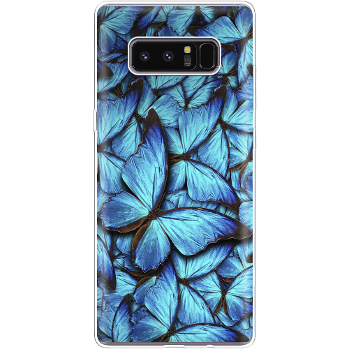 Чехол BoxFace Samsung N950F Galaxy Note 8 лазурные бабочки
