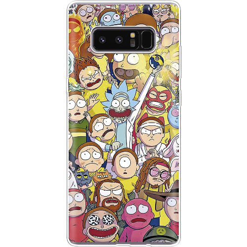 Чехол BoxFace Samsung N950F Galaxy Note 8 Rick and Morty все герои