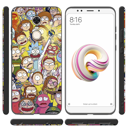 Чехол BoxFace Xiaomi Redmi 5 Plus Rick and Morty все герои