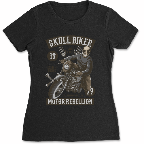 Женская футболка Skull Biker