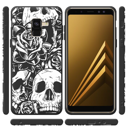 Чехол Boxface Samsung A530 Galaxy A8 2018 Skull and Roses