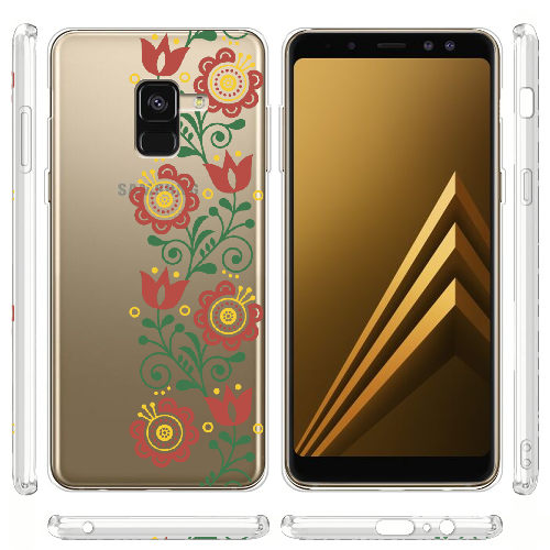 Чехол Boxface Samsung A530 Galaxy A8 2018 Ethno Flower