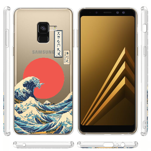 Чехол Boxface Samsung A530 Galaxy A8 2018 Большая волна в Канагаве