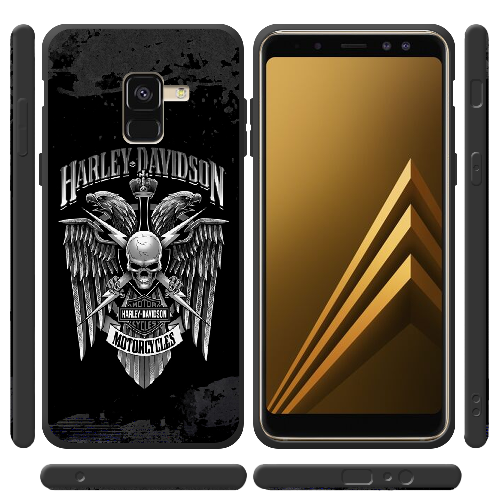 Чехол Boxface Samsung A530 Galaxy A8 2018 Harley Davidson skull and eagles