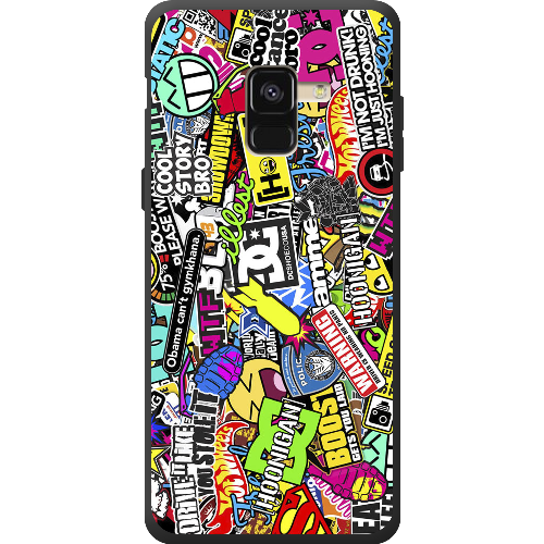 Чехол Boxface Samsung A530 Galaxy A8 2018 Multicolored Inscriptions