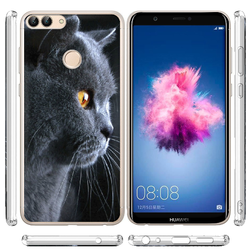 Чехол Boxface Huawei P Smart English cat