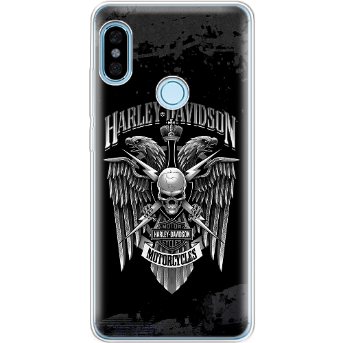 Чехол BoxFace Xiaomi Redmi Note 5 / Note 5 Pro Harley Davidson skull and eagles