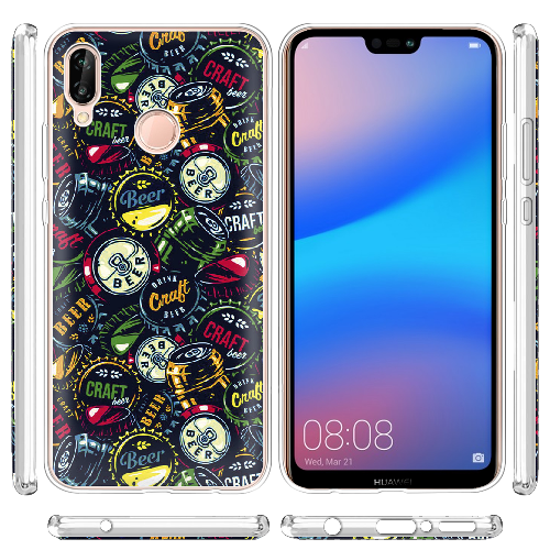 Чехол BoxFace Huawei P20 Lite Bottle Caps