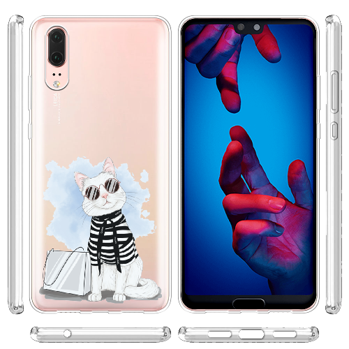 Чехол BoxFace Huawei P20 Кот Модник