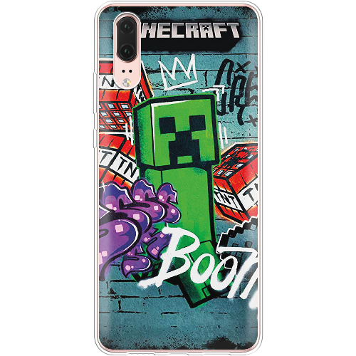 Чехол BoxFace Huawei P20 Minecraft Graffiti