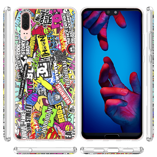 Чехол BoxFace Huawei P20 Multicolored Inscriptions