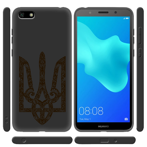 Чехол BoxFace Huawei Y5 2018 Ukrainian Black Trident