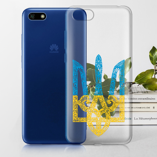 Чехол BoxFace Huawei Y5 2018 Жовто-блакитний Тризуб
